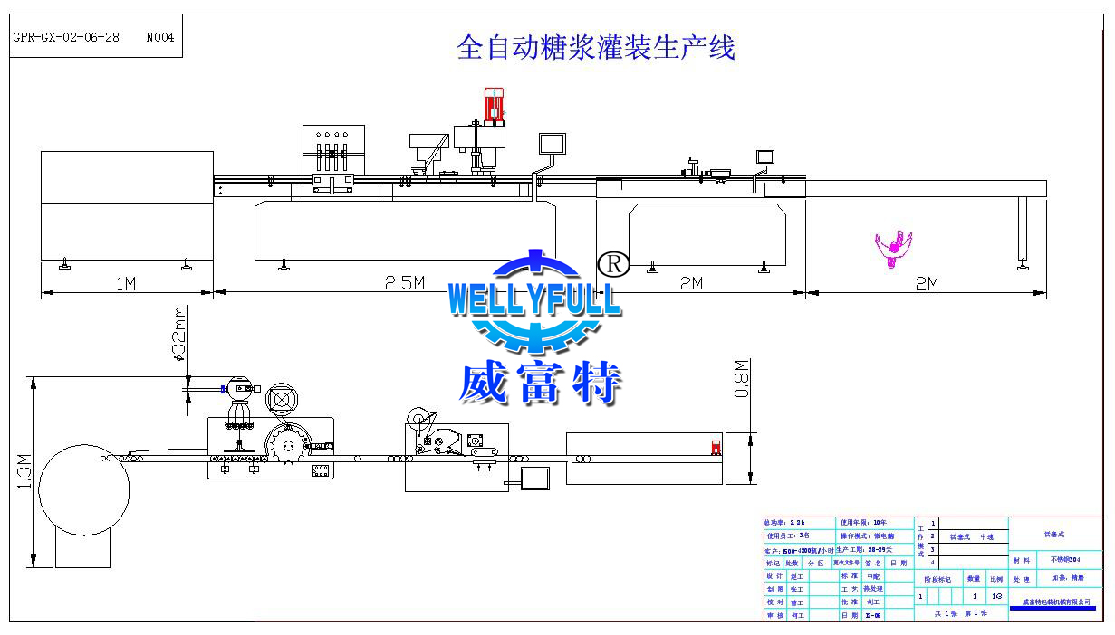 全自動糖漿灌裝生產(chǎn)線——布局圖